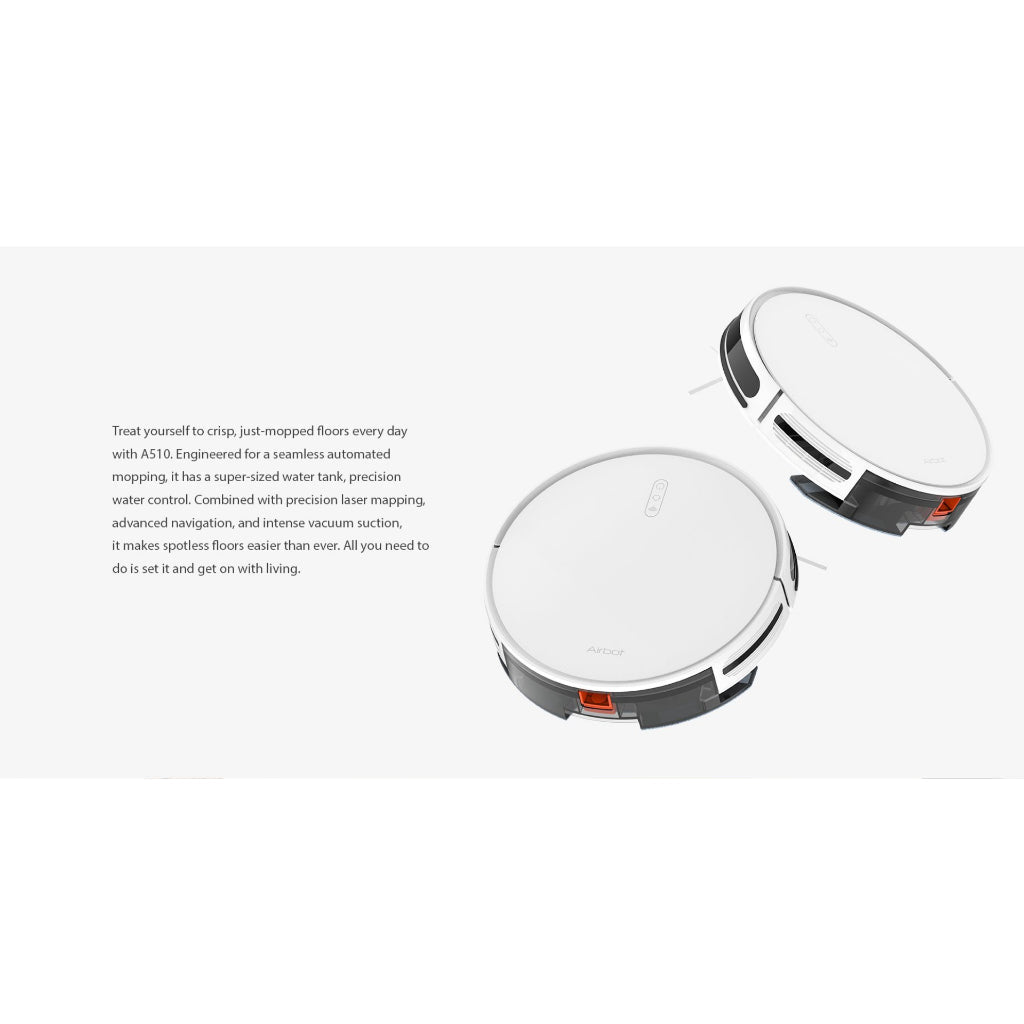 Airbot A510 4200PA Robotic Vacuum Cleaner White Airbot 香港官方旗艦店